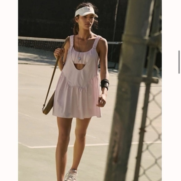 Free People One Two Punch Set Tennis Dress Lavender Fog 💜 Medium ✨ Rare - Picture 1 of 14